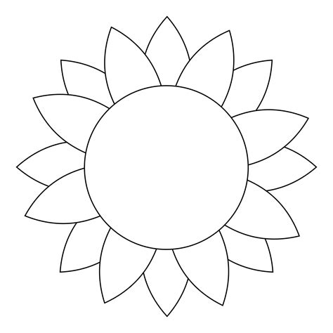 Sunflower Template Printable